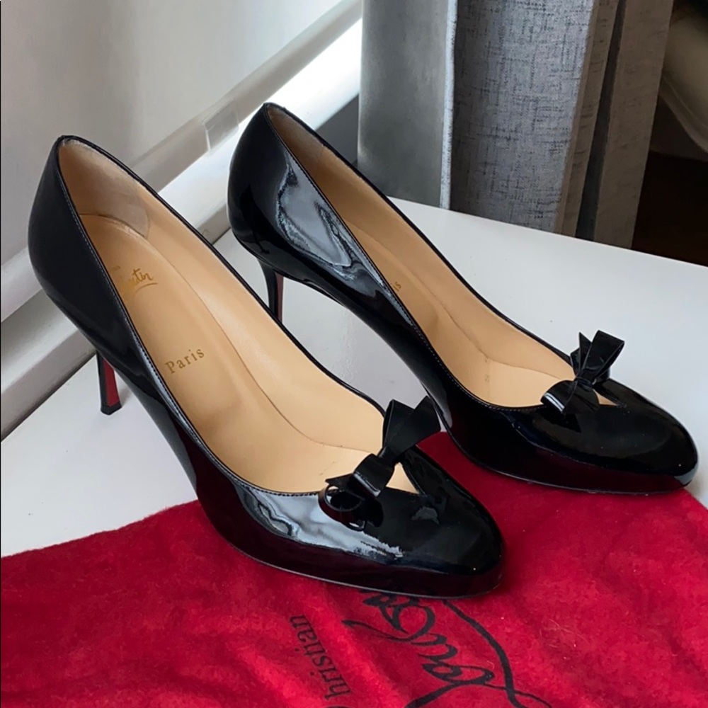 Christian Louboutin Black Patent Leather Pumps